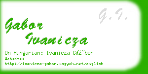 gabor ivanicza business card